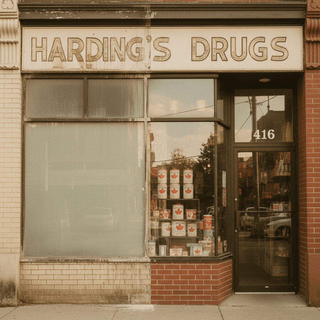 Commercial storefront facade in Toronto with one half dirty and grimy and the other half professionally cleaned and bright